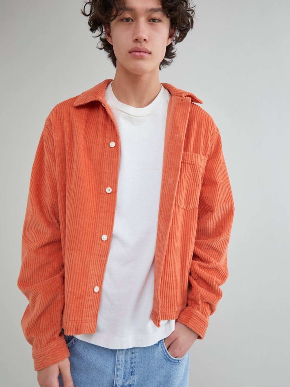 BDG Kane Boxy Corduroy Overshirt Size Medium Burnt Orange Wide Wale Shacket